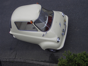 Looking down on scootacar